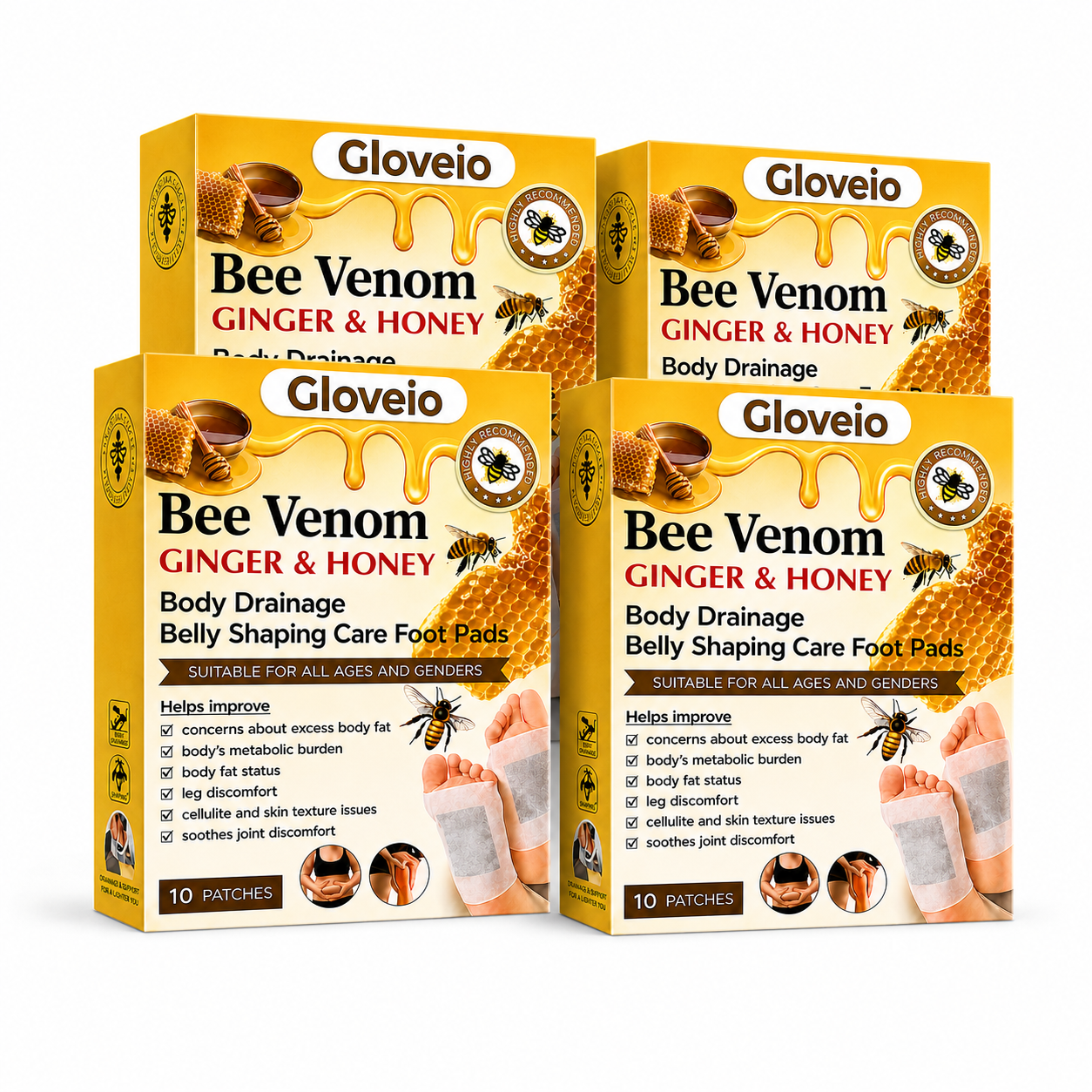 🔥Last Day 79% OFF! 🌿Gloveio™ Bee Venom Foot Patches (Set of 10)