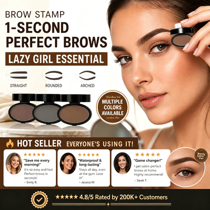 🔥50K+ Sold｜50% OFF Adjustable Eyebrow Stamp, Waterproof Two‑Color Brow Powder