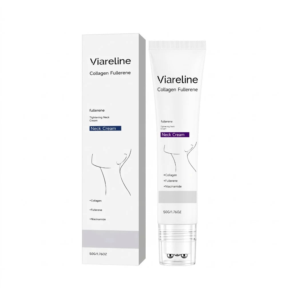 Roller Massage Neck Cream 🧴 Collagen & Hyaluronic Acid | Firms Neck, Reduces Wrinkles & Double Chin-JKL