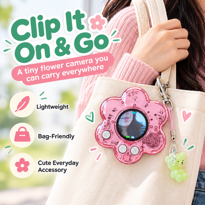 🔥Last Day 50% OFF🌸 Flower Mini Digital Camera | Photo + Video Bag Charm Camera