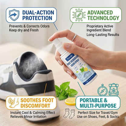 LIMETOW® Foot Deodorant Odor Spray