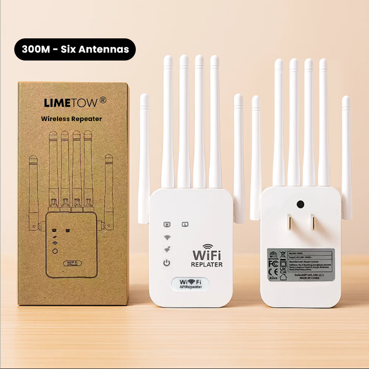 LIMETOW® 🔥📶WiFi Extender 6-Antenna Strong Signal🚀⚡