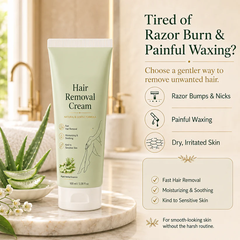 LAST DAY -BUY 1 GET 1 FREE🤩 Painless Depilatory Cream – No Razor Bumps, No Harsh Odor