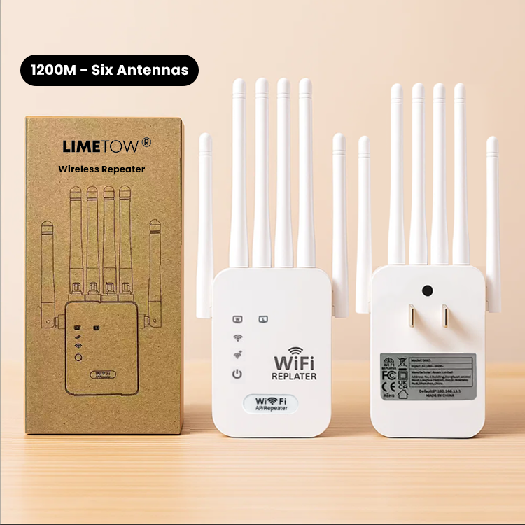LIMETOW® 🔥📶WiFi Extender 6-Antenna Strong Signal🚀⚡