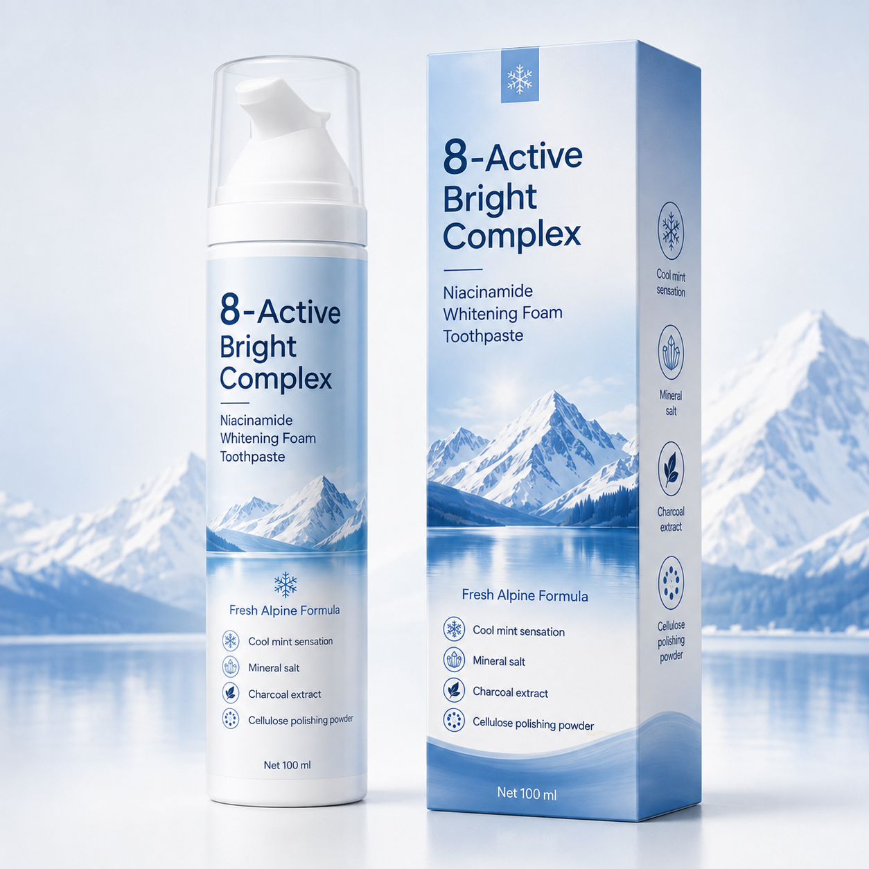 LIMETOW® [Professional Grade] Niacinamide Foaming Toothpaste 8X