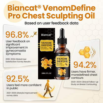 🔥 MEN’S CHEST-CONTOUR UPGRADE💪LIMETOW® VenomDefine Pro Chest Sculpting Oil 🐝 Daily Bee Venom Support for a Firmer-Looking, More Defined Chest