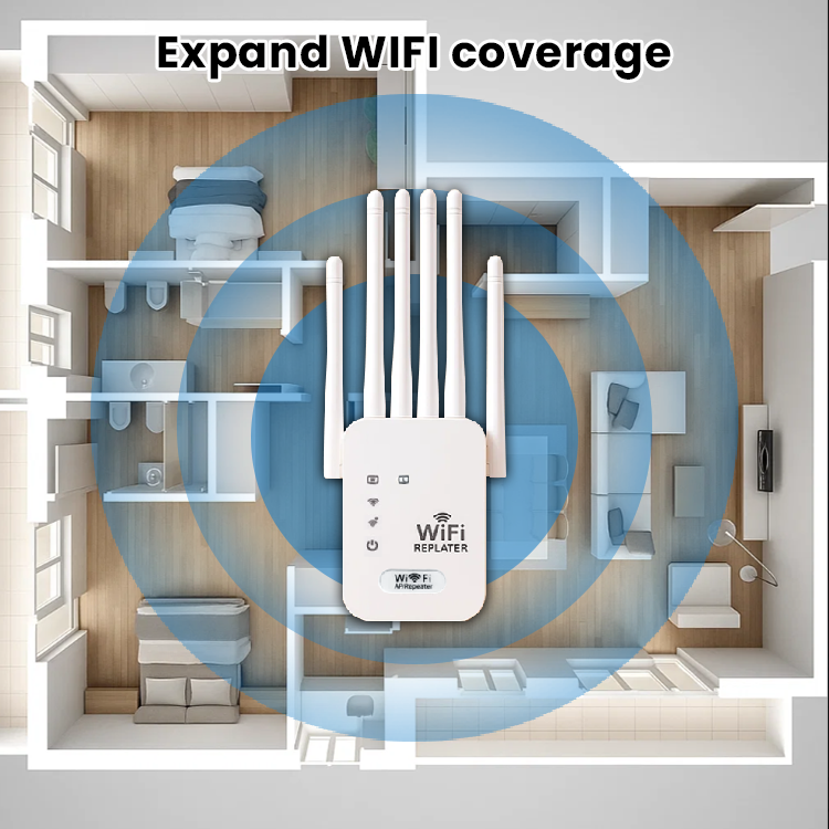 LIMETOW® 🔥📶WiFi Extender 6-Antenna Strong Signal🚀⚡