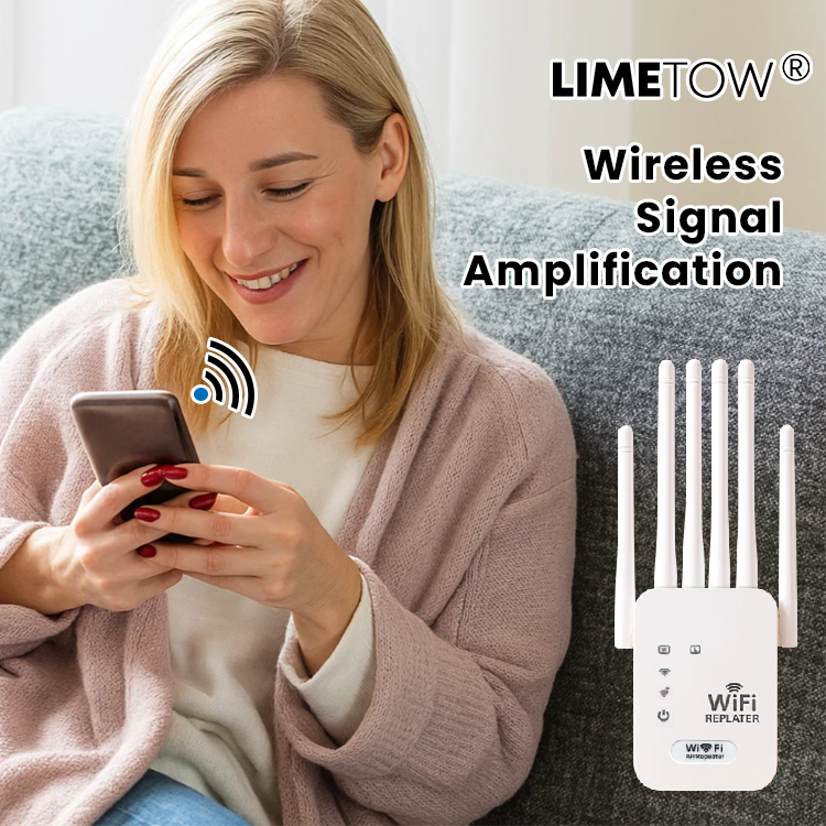 LIMETOW® 🔥📶WiFi Extender 6-Antenna Strong Signal🚀⚡