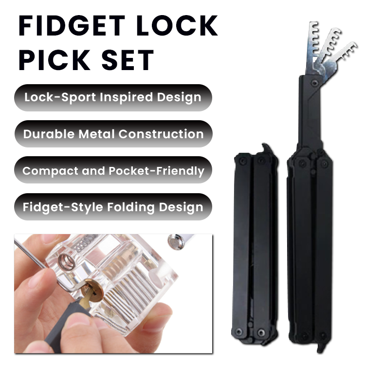 LIMETOW® Fidget Lock Pick Set – Compact Folding Tool for Focused Fidgeting & Lock-Sport Practice