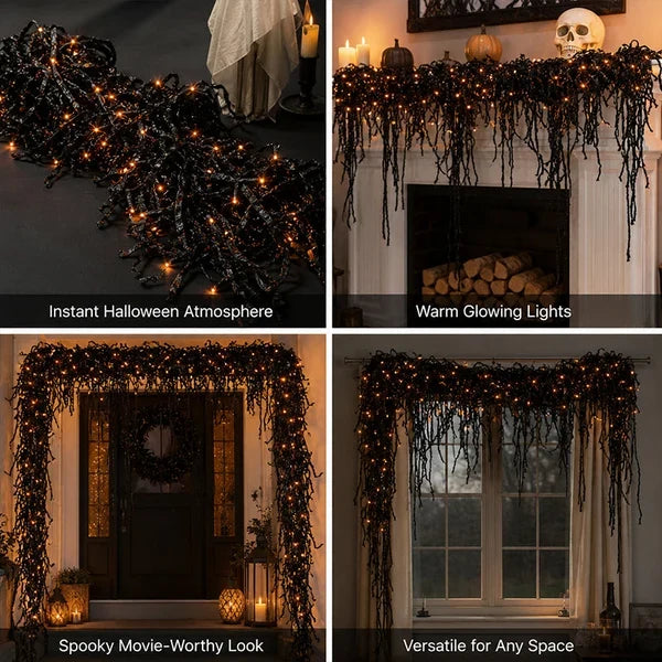🎃 Spooky Chic: Halloween Fireplace Decor Set 👻