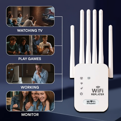 LIMETOW® 🔥📶WiFi Extender 6-Antenna Strong Signal🚀⚡