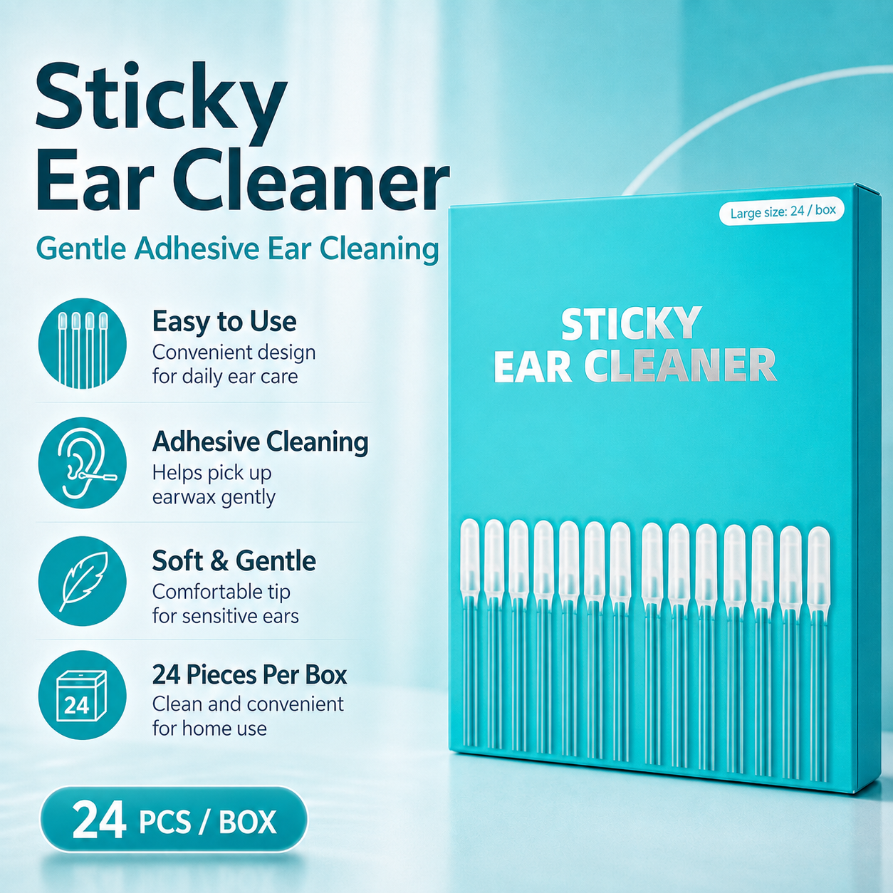 Sticky Ear Cleaning Sticks – Gentle & Effective Earwax Removal Tool