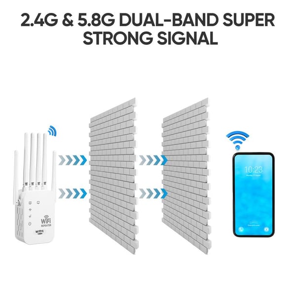 🔥📶WiFi Extender 6-Antenna Strong Signal🚀⚡