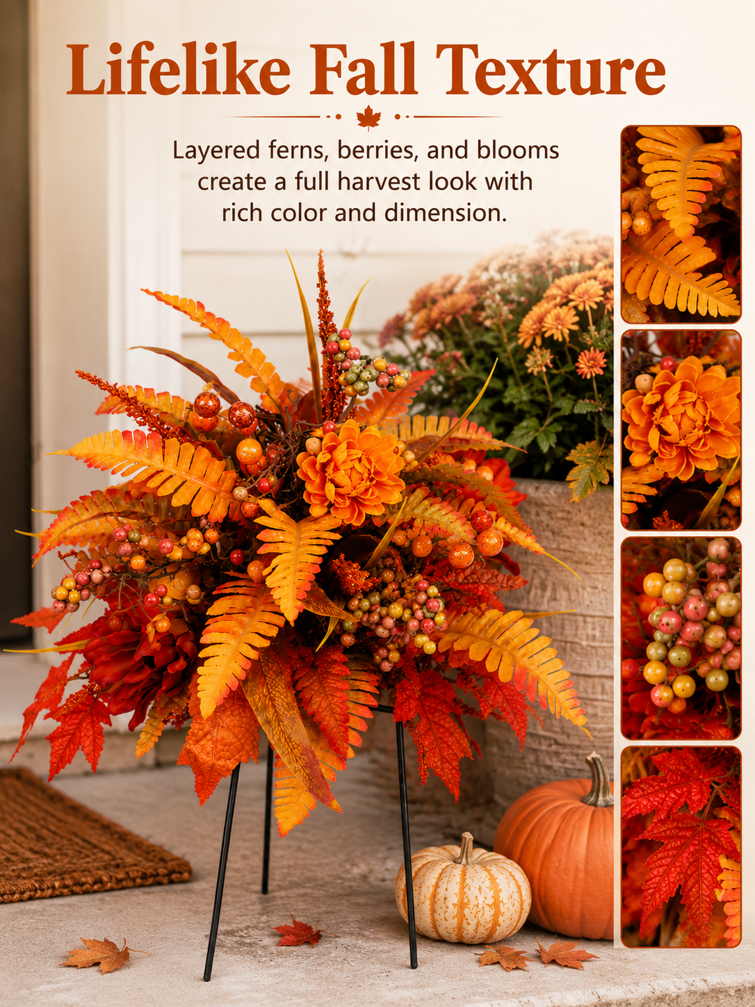 🔥🔥🔥Limited Time 50% OFF 🍂Autumn Harvest Floral Garden Stake Arrangement