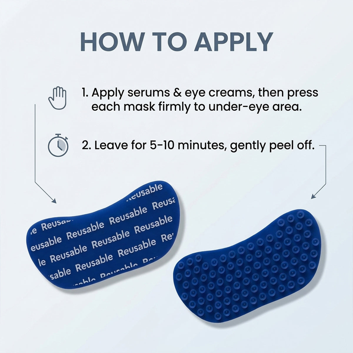 Reusable Silicone Under-Eye Masks-Refresh, Smooth & Lock In Your Eye Care