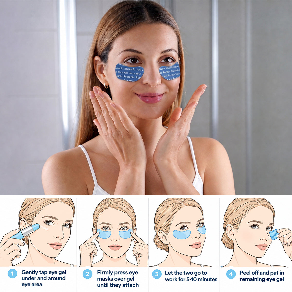 Reusable Silicone Under-Eye Masks-Refresh, Smooth & Lock In Your Eye Care