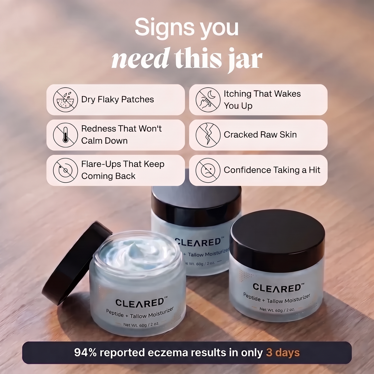 Whipped Tallow Barrier Cream for Eczema Prone Skin