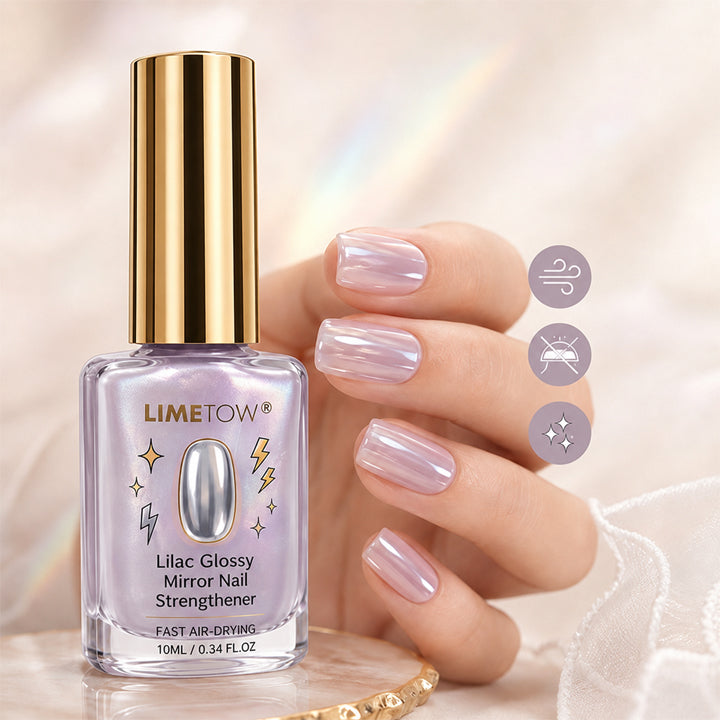 📢📢Buy 1 Get 1 Free!!! ⏰Lilac Glossy Mirror Nail Strengthener