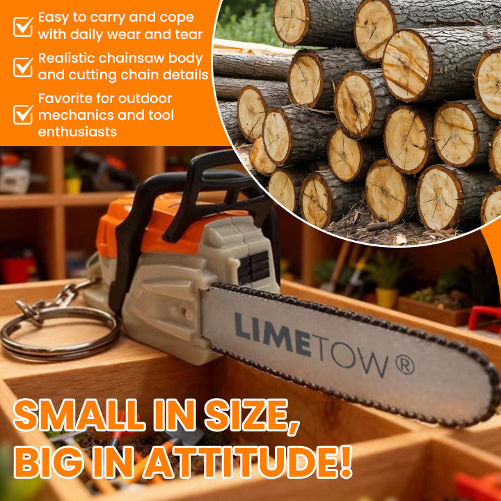 LIMETOW® Chainsaw Keychain – Rugged, Bold, and Uniquely Eye-Catching!