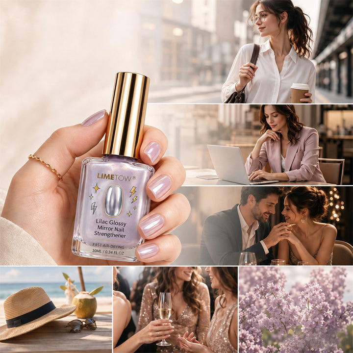 📢📢Buy 1 Get 1 Free!!! ⏰Lilac Glossy Mirror Nail Strengthener