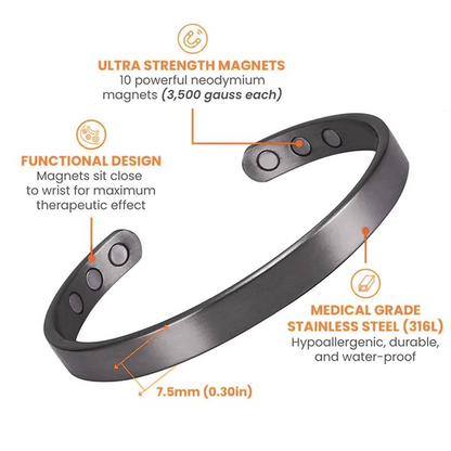 HEALTHTECH™ Cholesterol Blood Sugar Magnetic Therapy Bracelet